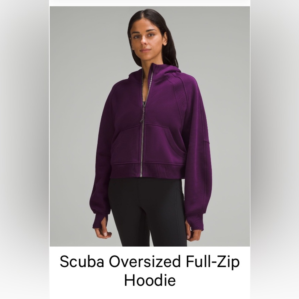 Lululemon purple full zip hoodie size xs/s